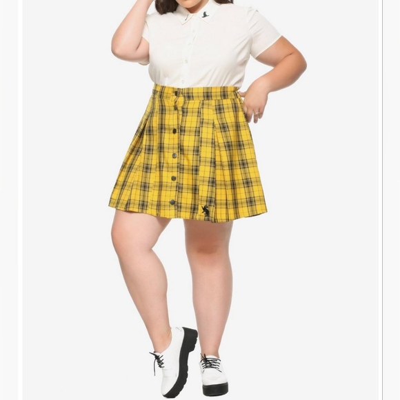 Hot Topic Skirts Hot Topic Harry Potter Hufflepuff Pleated Plaid